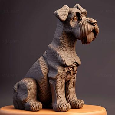 3D model Zwergschnauzer dog (STL)